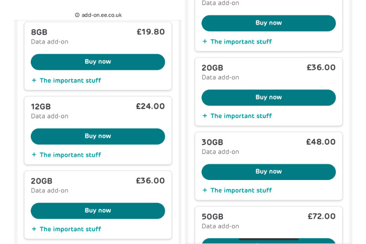 Cost of mobile data